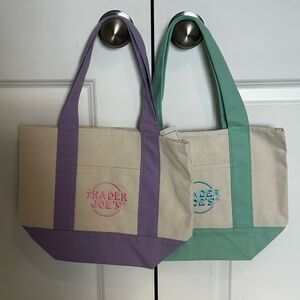 Canvas Tote Bag - Purple and Green